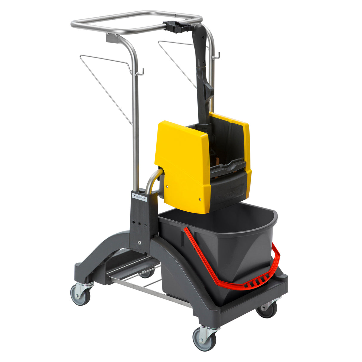 Cărucior mop Vermop AquvaVIZ Press, 17L, cu presă VK4, cadru dublu