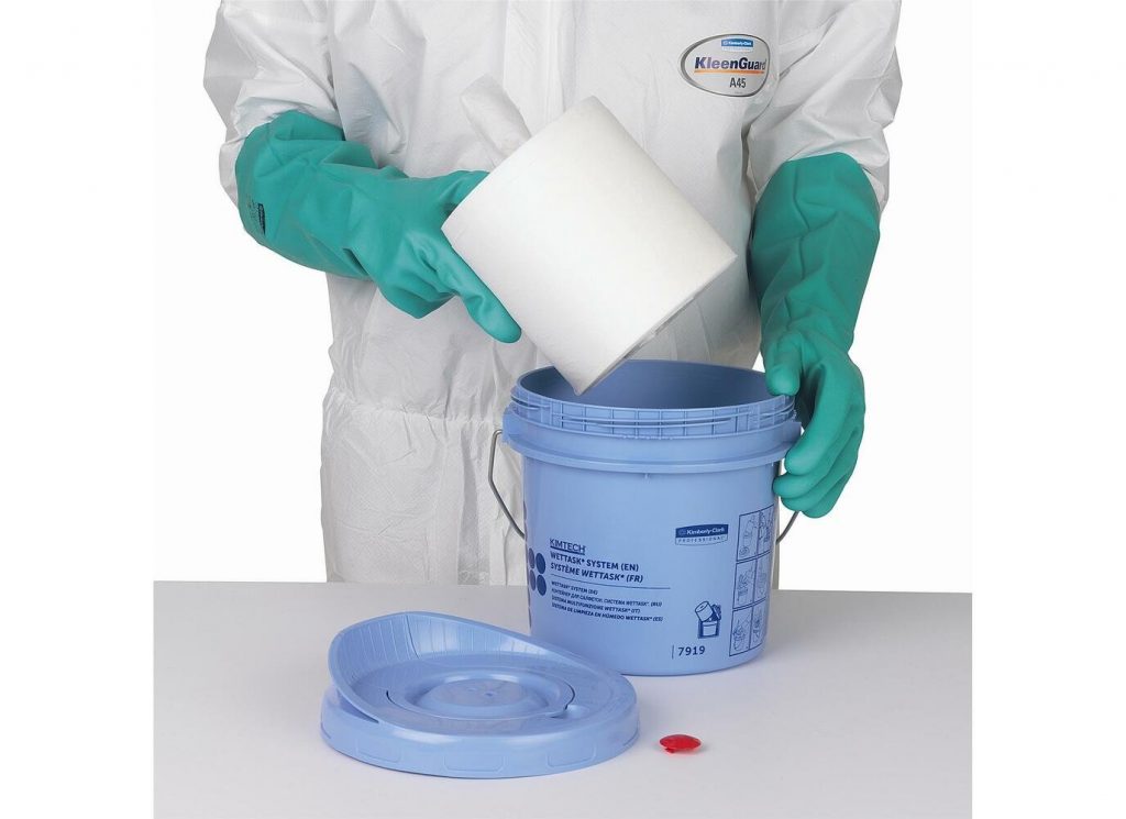 Dispenser de role de șervețele umede Kimtech Wettask 7919, albastru