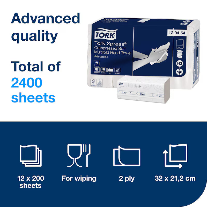 Tork Xpress prosoape comprimate pentru mâini multifold soft, 200 foi/pachet