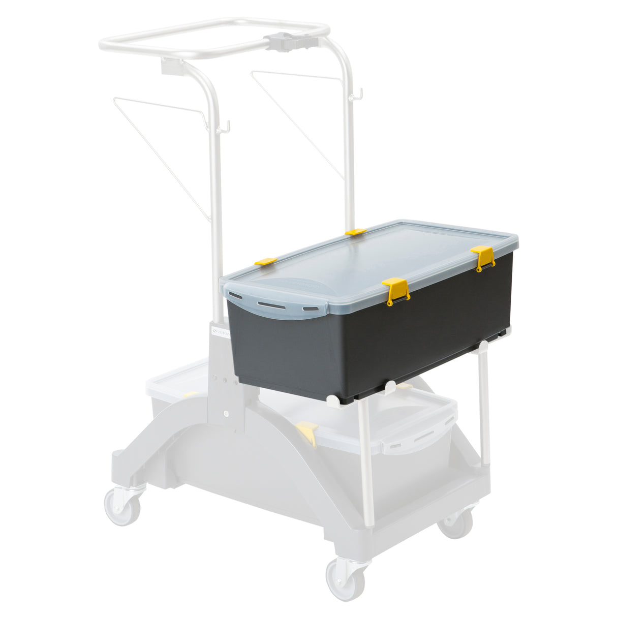 Moboxx - sistem pentru pregătirea mopurilor cu mânere galben