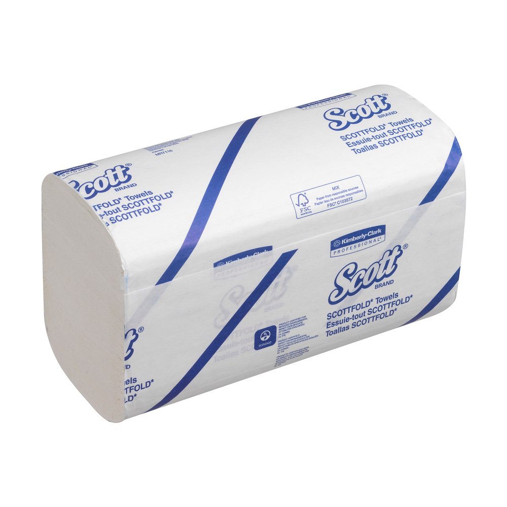 Prosoape de hârtie pliate Kimberly-Clark Scott Multifold 6633, 175 foi/pachet