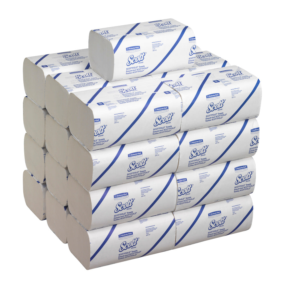 Prosoape de hârtie pliate Kimberly-Clark Scott Multifold 6633, 175 foi/pachet