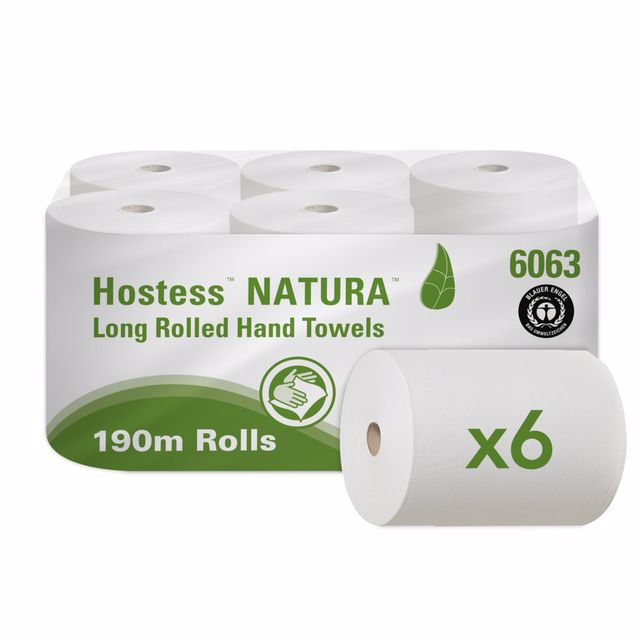 Prosoape de hârtie Kimberly-Clark Hostess NATURA 6063, 100% reciclat, 190m
