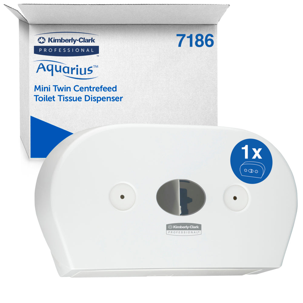 Dispenser hârtie igienică centrefeed Aquarius 7186, alb