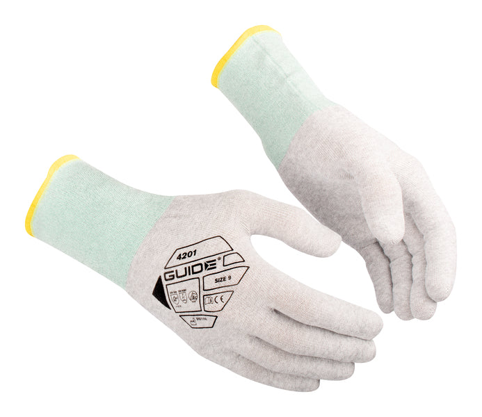 Mănuși de protecție Guide 4201, ESD, albe