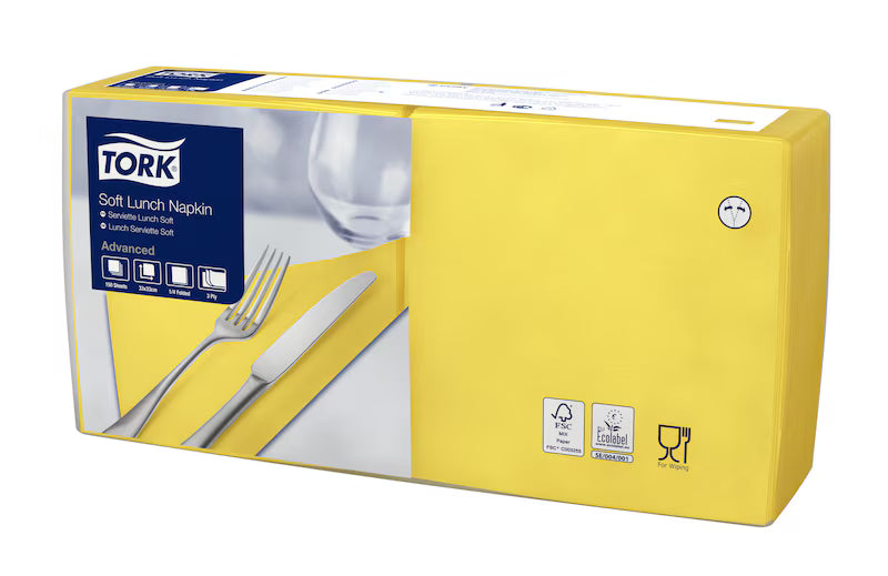 Șervețele de masă Tork Soft, 3 straturi, galben
