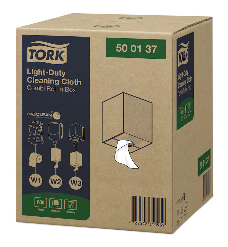 Lavete Tork pentru curățare ușoară, 600 porții/rolă