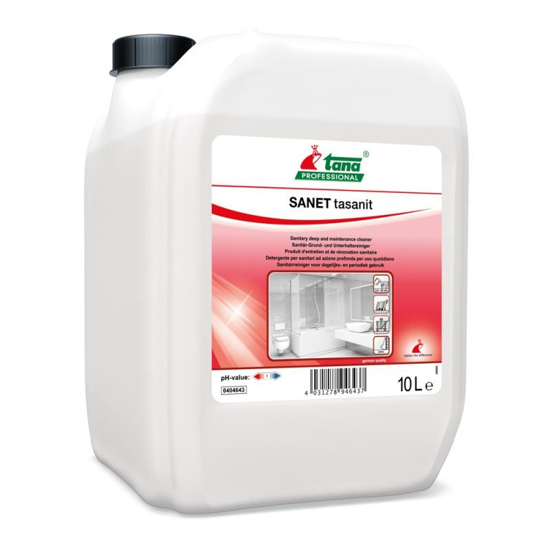 SANET tasanit - Detergent pentru curățarea de întreținere și detartrarea spațiilor sanitare 10L