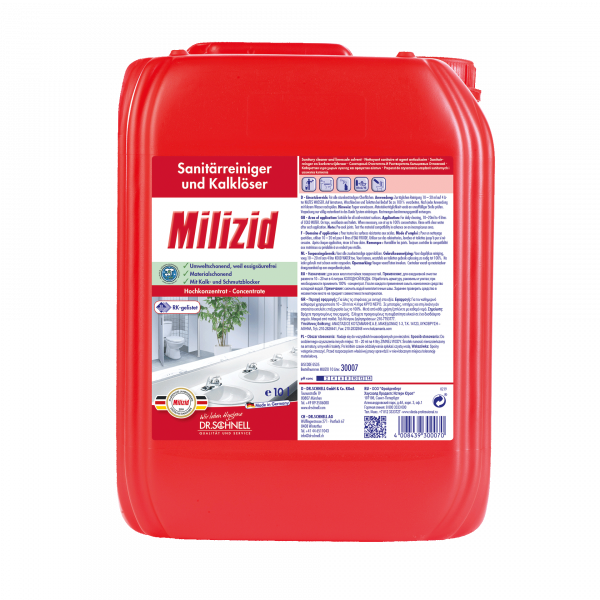 MILIZID - Detergent pentru baie și îndepărtarea calcarului 10L