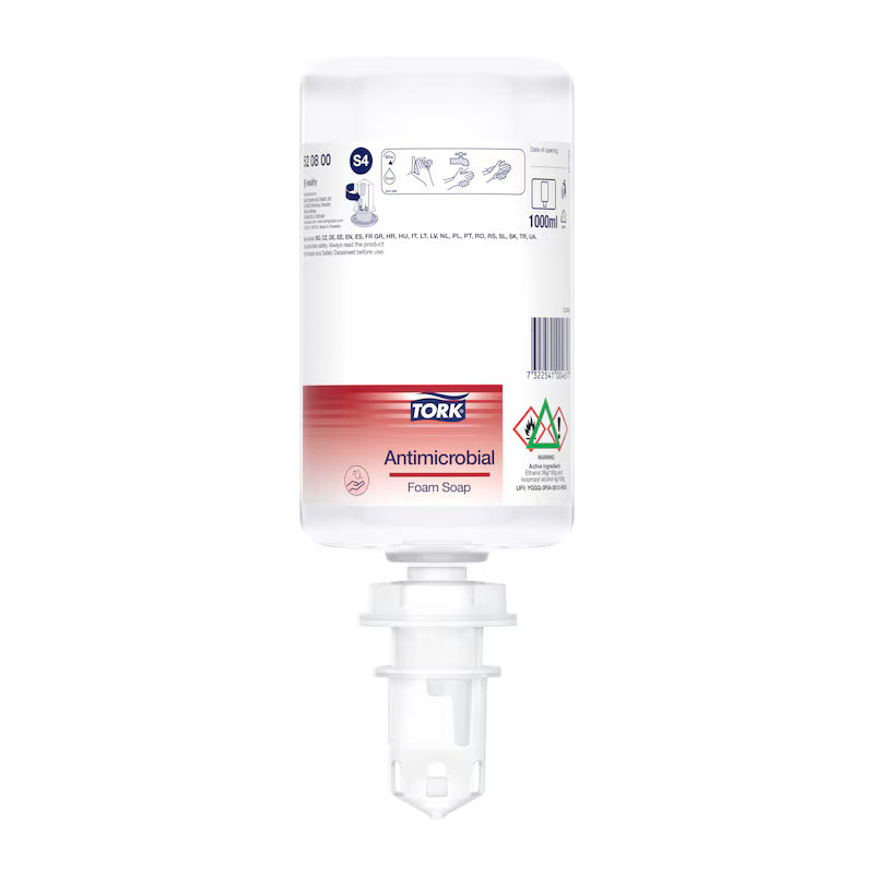 Săpun spumă Tork antimicrobial (produs biocid) 520800, 1000 ml