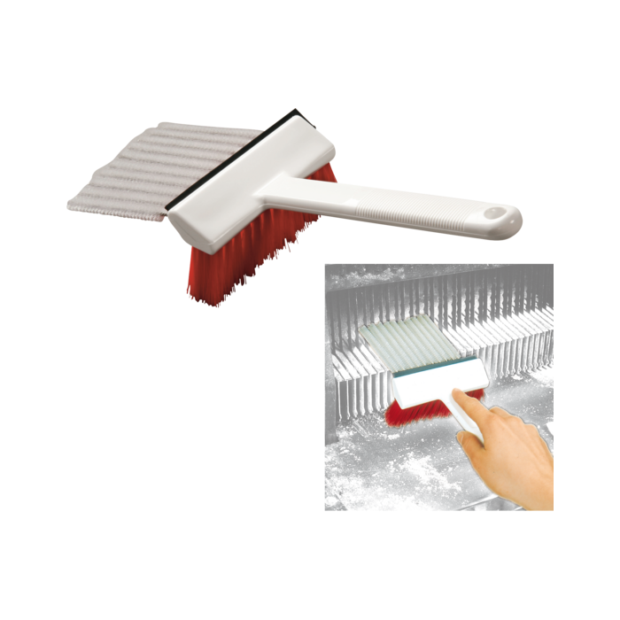 Perie pentru mașini de tăiat, PBT mediu/dur transparent, 325x125x70 mm, certificată HACCP