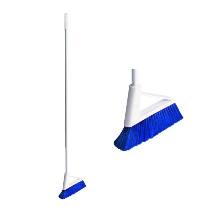 Mătură “brossette” cu mâner telescopic, peri PBT moi albastru, 230x35x210 mm