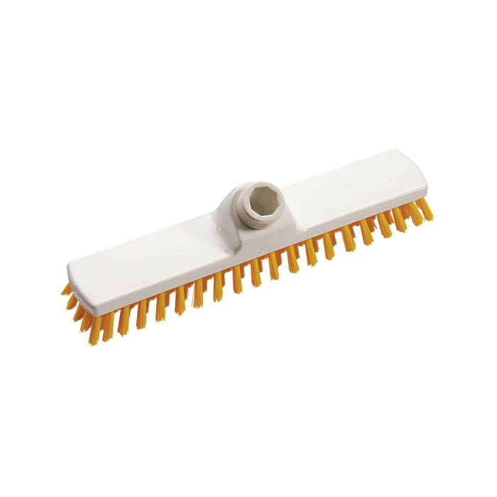 Ștergător dur, 280x50x90 mm, mâner PP alb, peri PBT galbeni, certificat HACCP