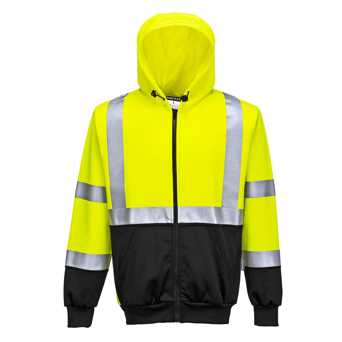 Hanorac Portwest B315 Bicolor cu fermoar Hi-Vis, Galben/Negru