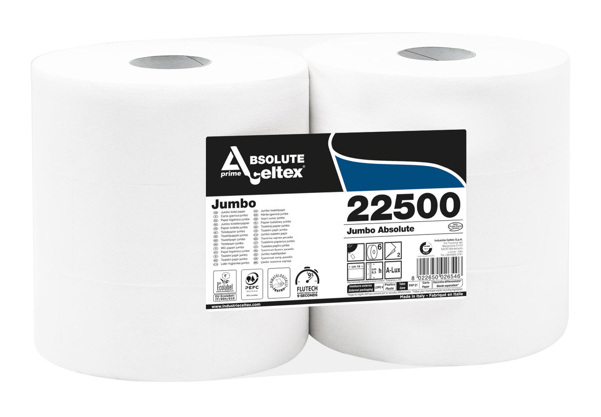 Hârtie igienică jumbo, 100% celuloză pură, 500m