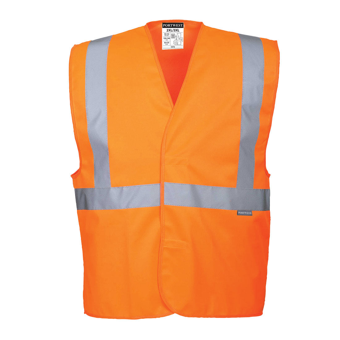 Vestă reflectorizantă Portwest C472 Hi-Vis, Portocalie