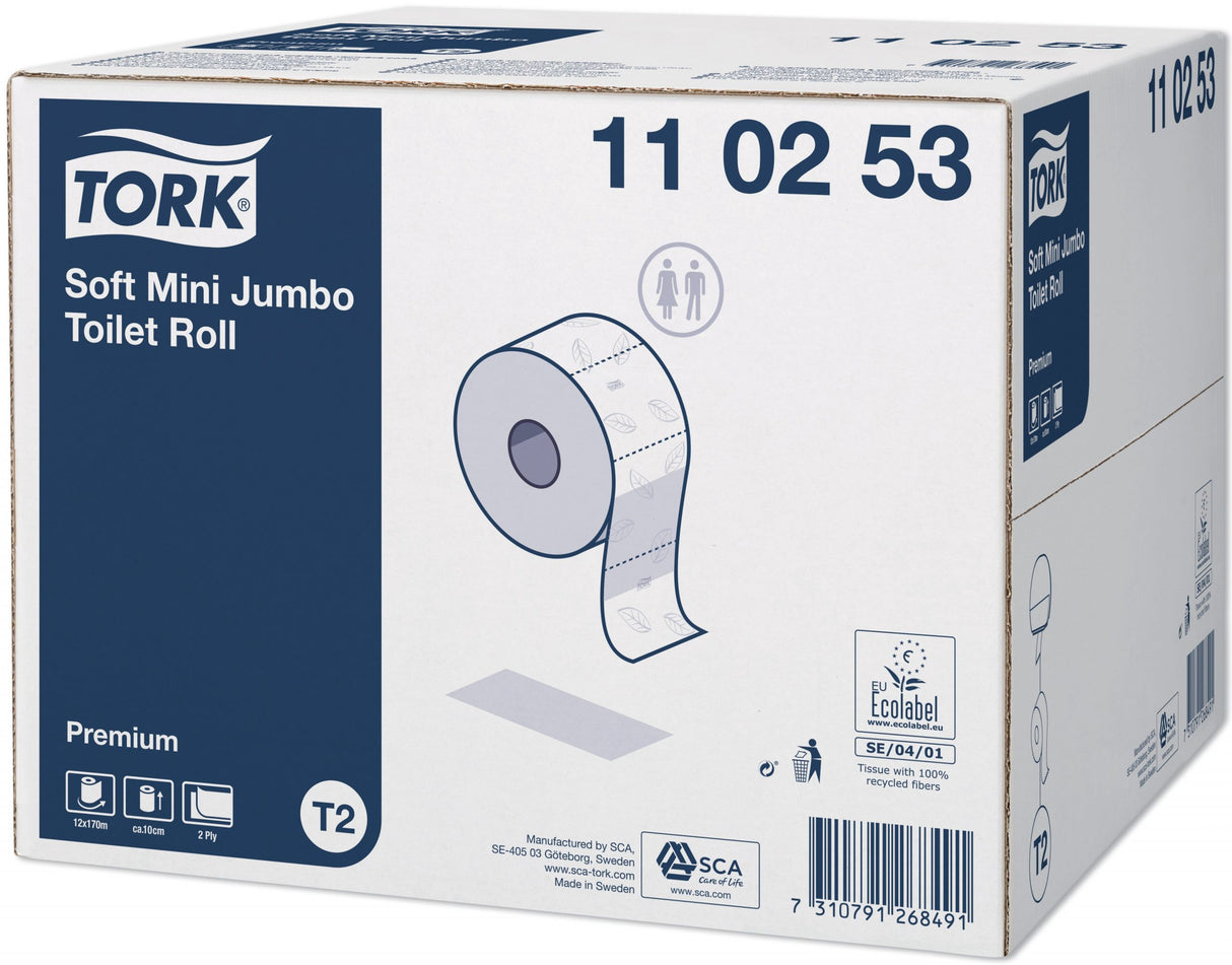 Rolă de hârtie igienică Tork Soft Mini Jumbo, 170m