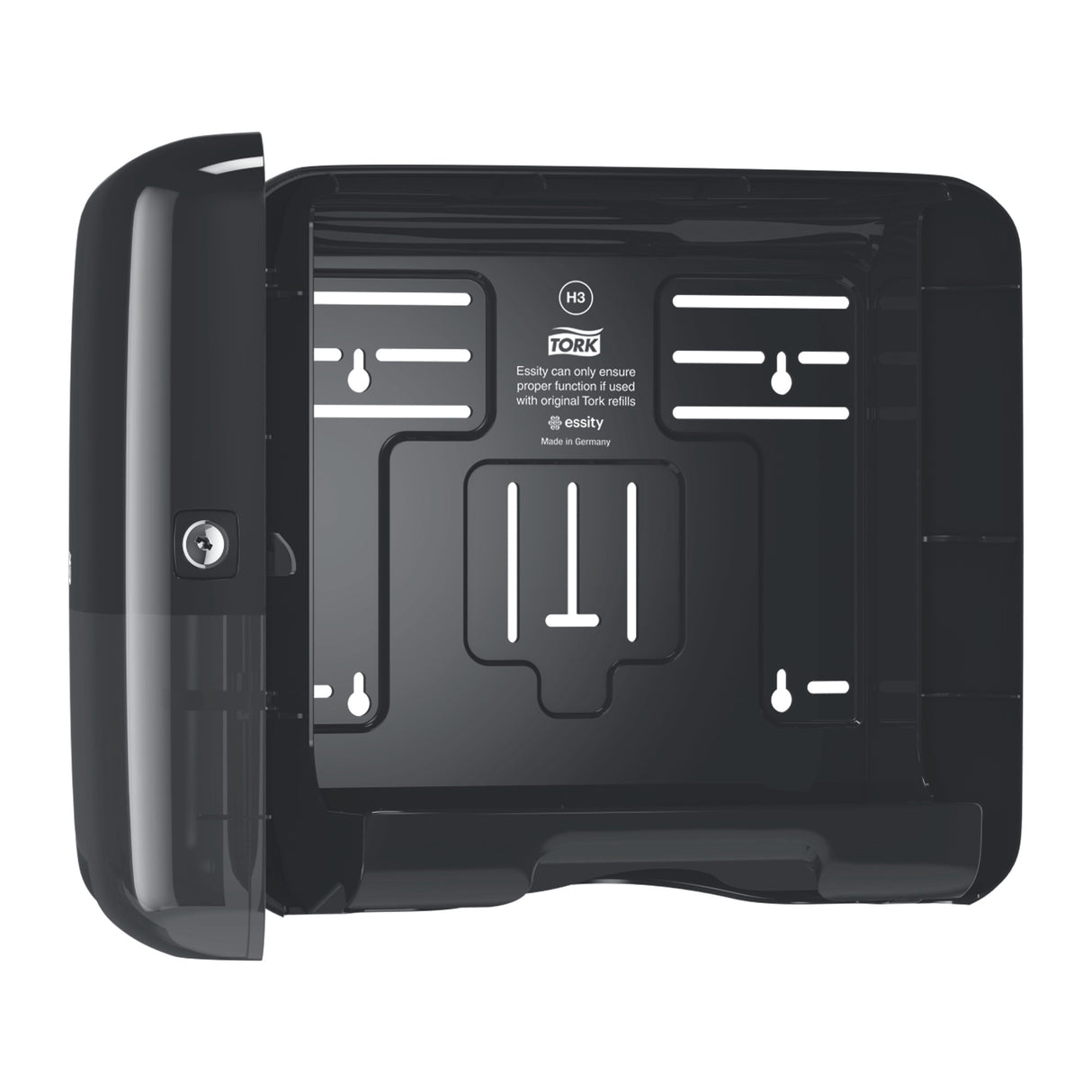 Dispenser de prosoape de mâini Tork Singlefold Mini, negru