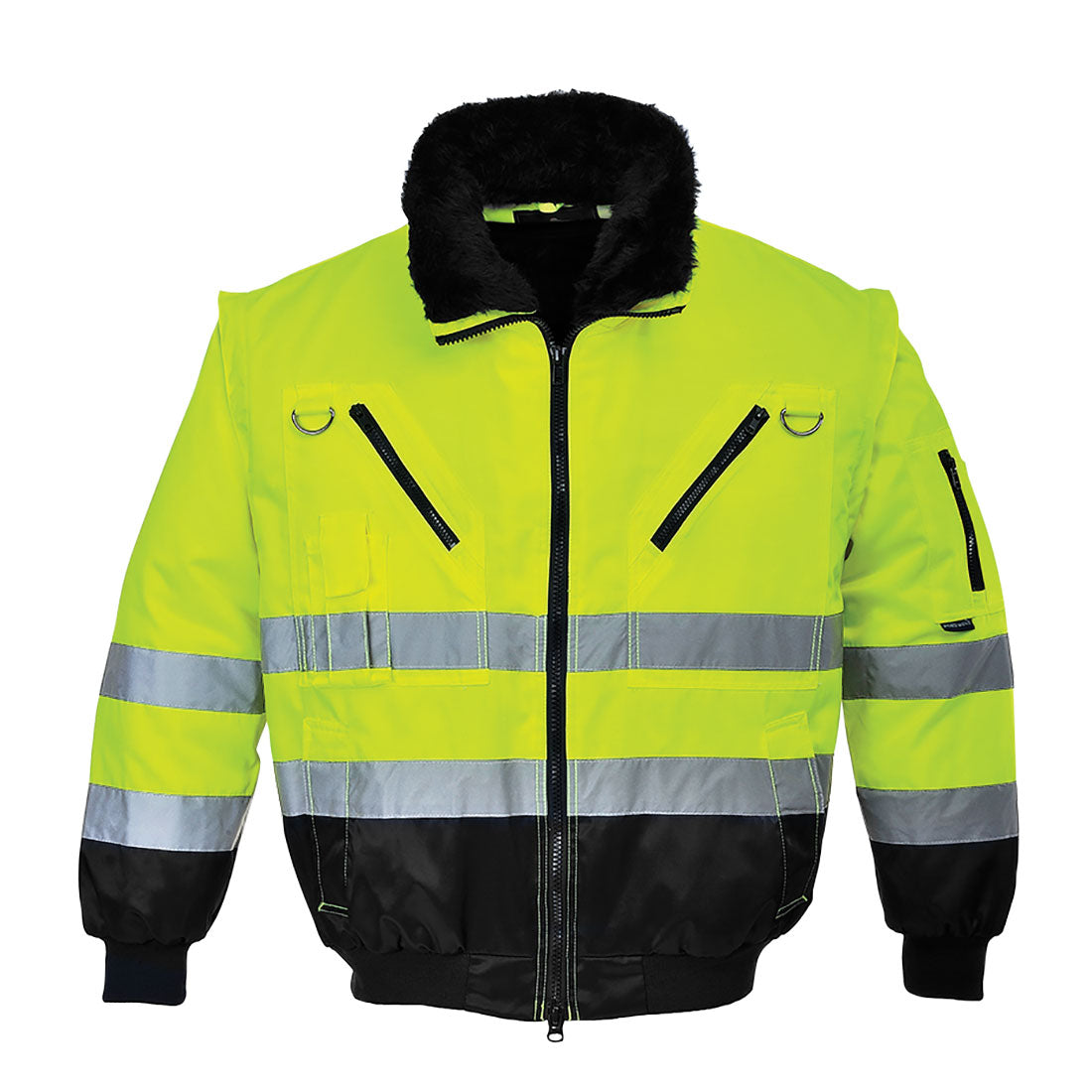 Jachetă de protecție Portwest PJ50 Pilot 3 in 1 Hi-Vis, Galben/Negru