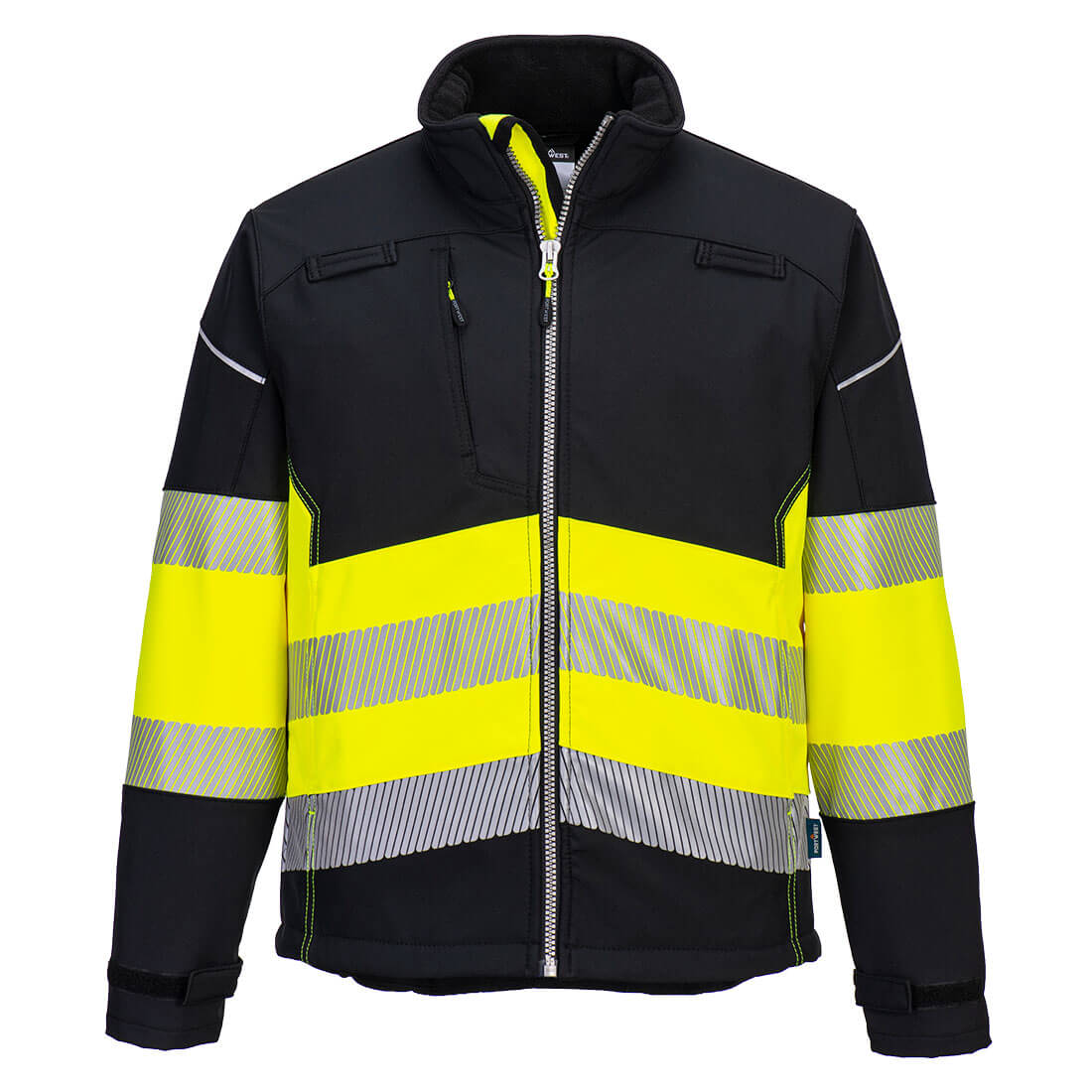 ie Portwest PW375 Softshell Clasa 1 Hi-Vis, Negru/Galben
