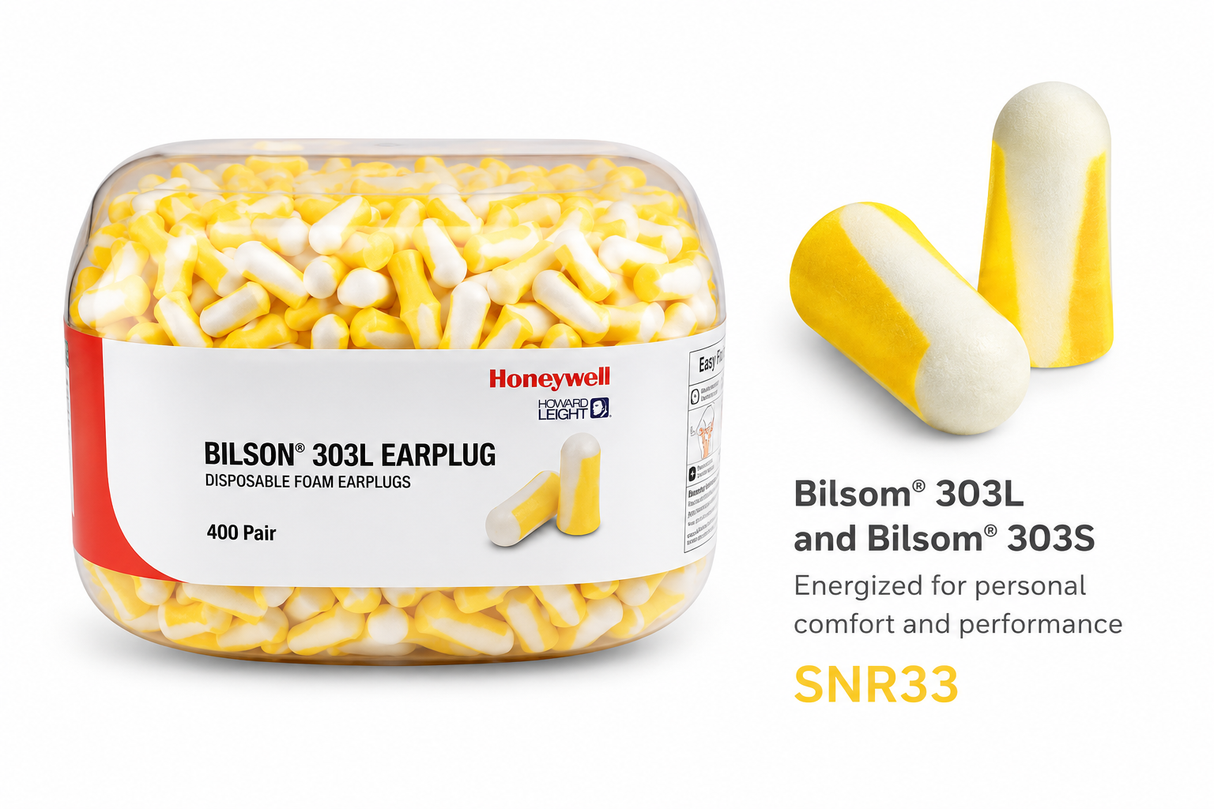 Rezervă dopuri de urechi Honeywell Bilsom 303L și 303S SNR33 disponibilă cu dispenserul Honeywell HL400-AM