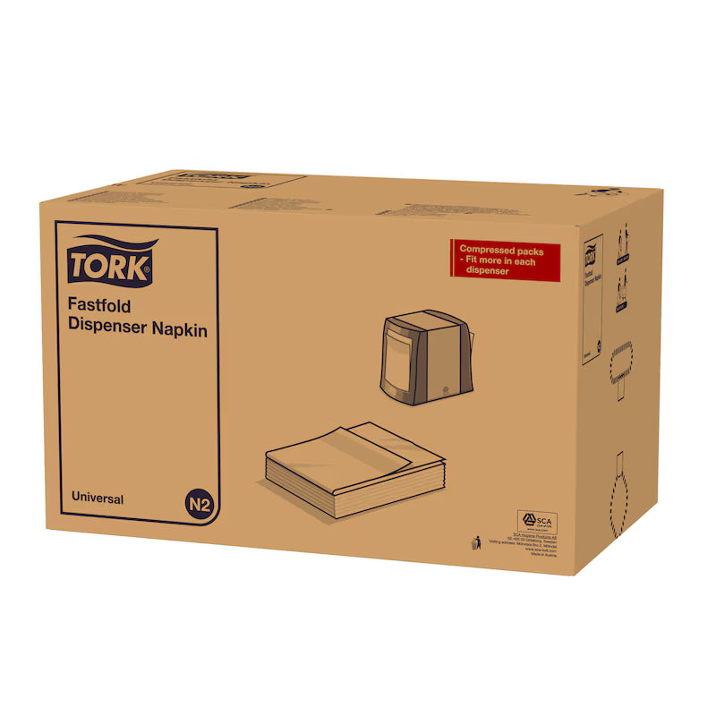 Șervețele de masă Tork Fastfold, 1 strat, alb