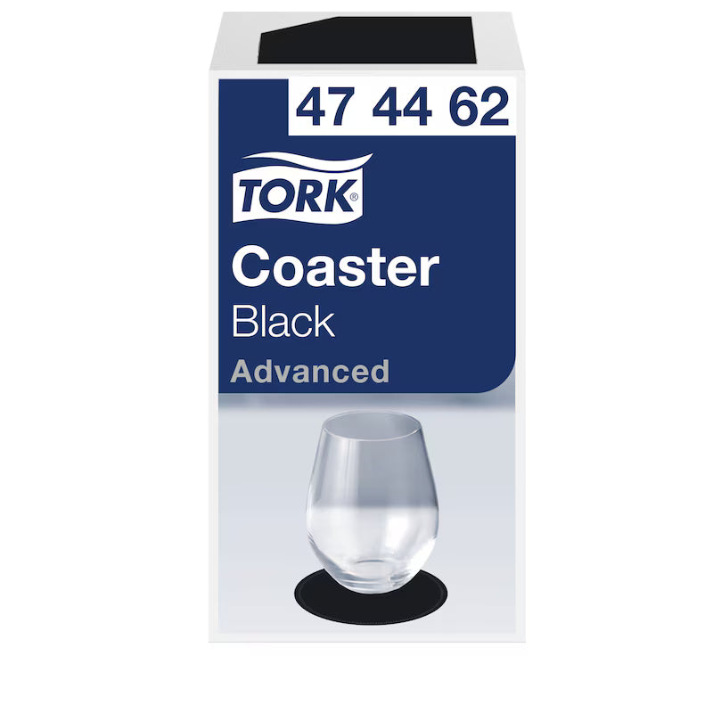 Suport hârtie/ coaster rotund, 8 straturi, negru
