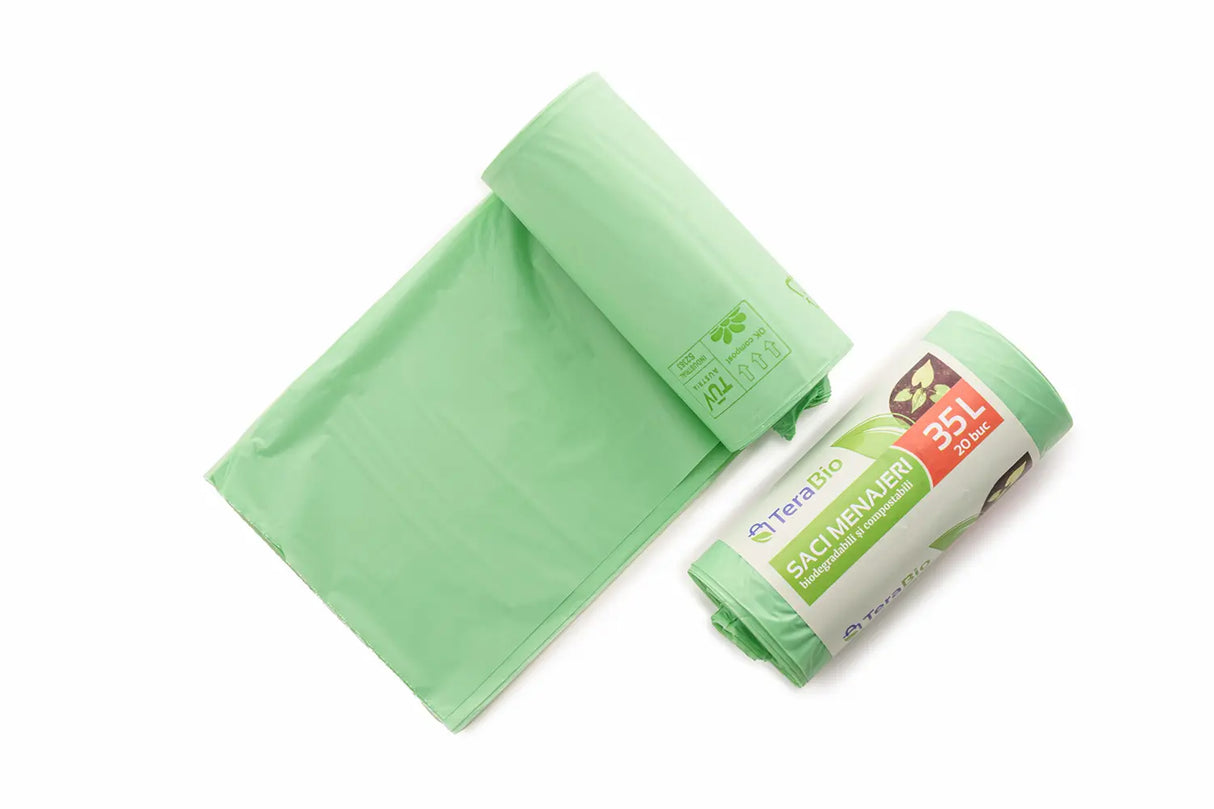 Saci menajeri biodegradabili 35L 20 buc/ rolă
