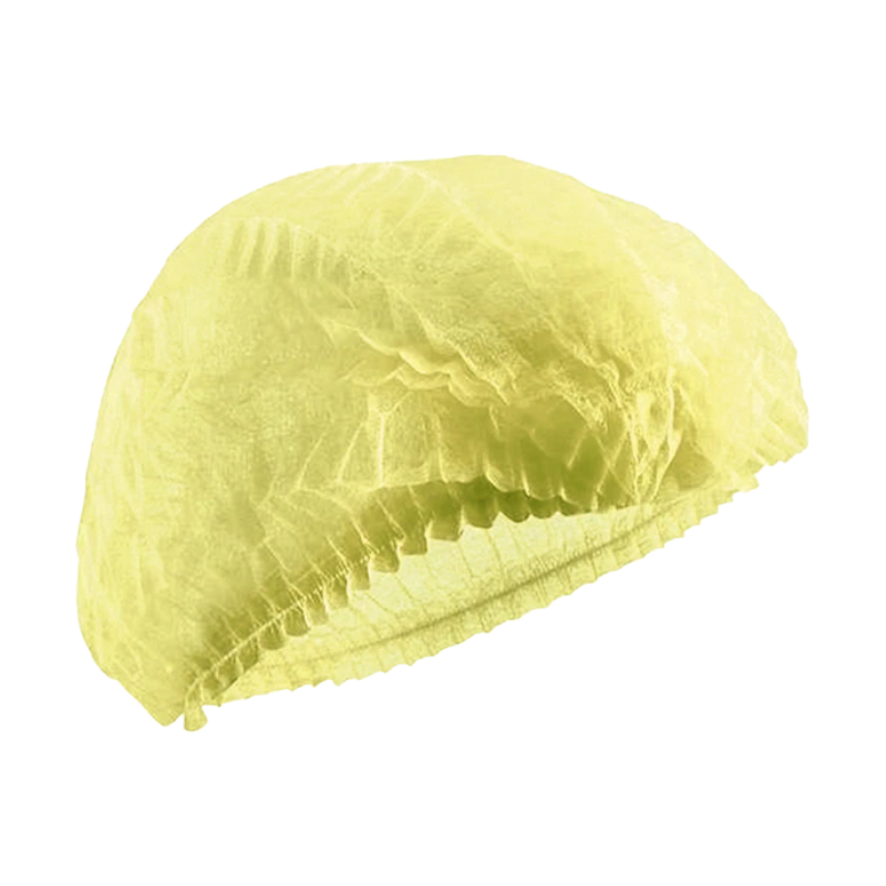 Capeline de unică folosință tip acordeon din PP, galbene, 100 buc/pachet