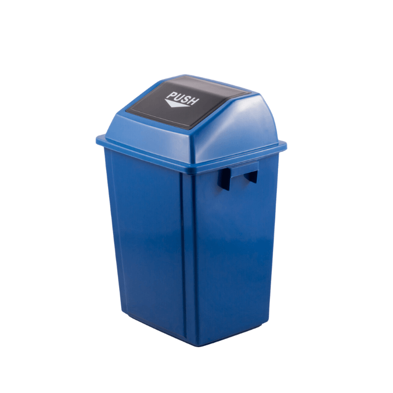 Coș de gunoi Push albastru 60L