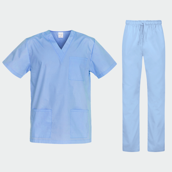Costum medical de protecție Bwell CESARE Albastru deschis