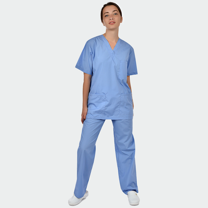 Costum medical de protecție Bwell CESARE Albastru deschis