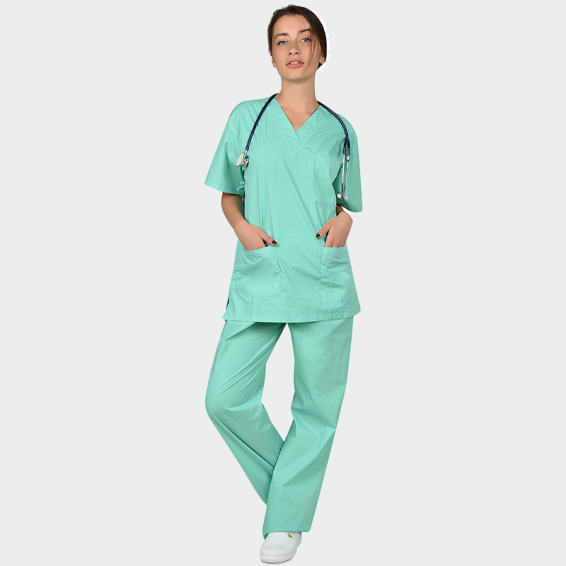 Costum medical de protecție Bwell CESARE Verde menta