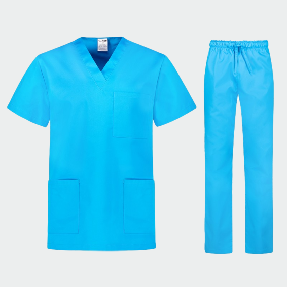 Costum medical de protecție Bwell COLOMBO Albastru deschis