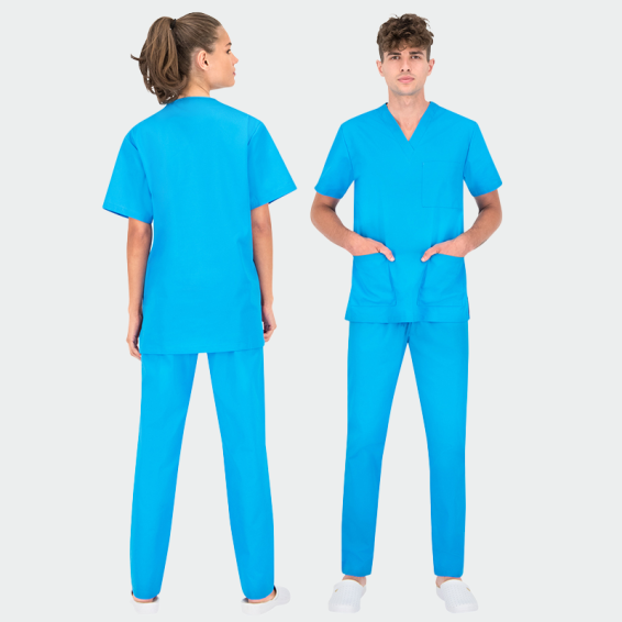 Costum medical de protecție Bwell COLOMBO Albastru deschis