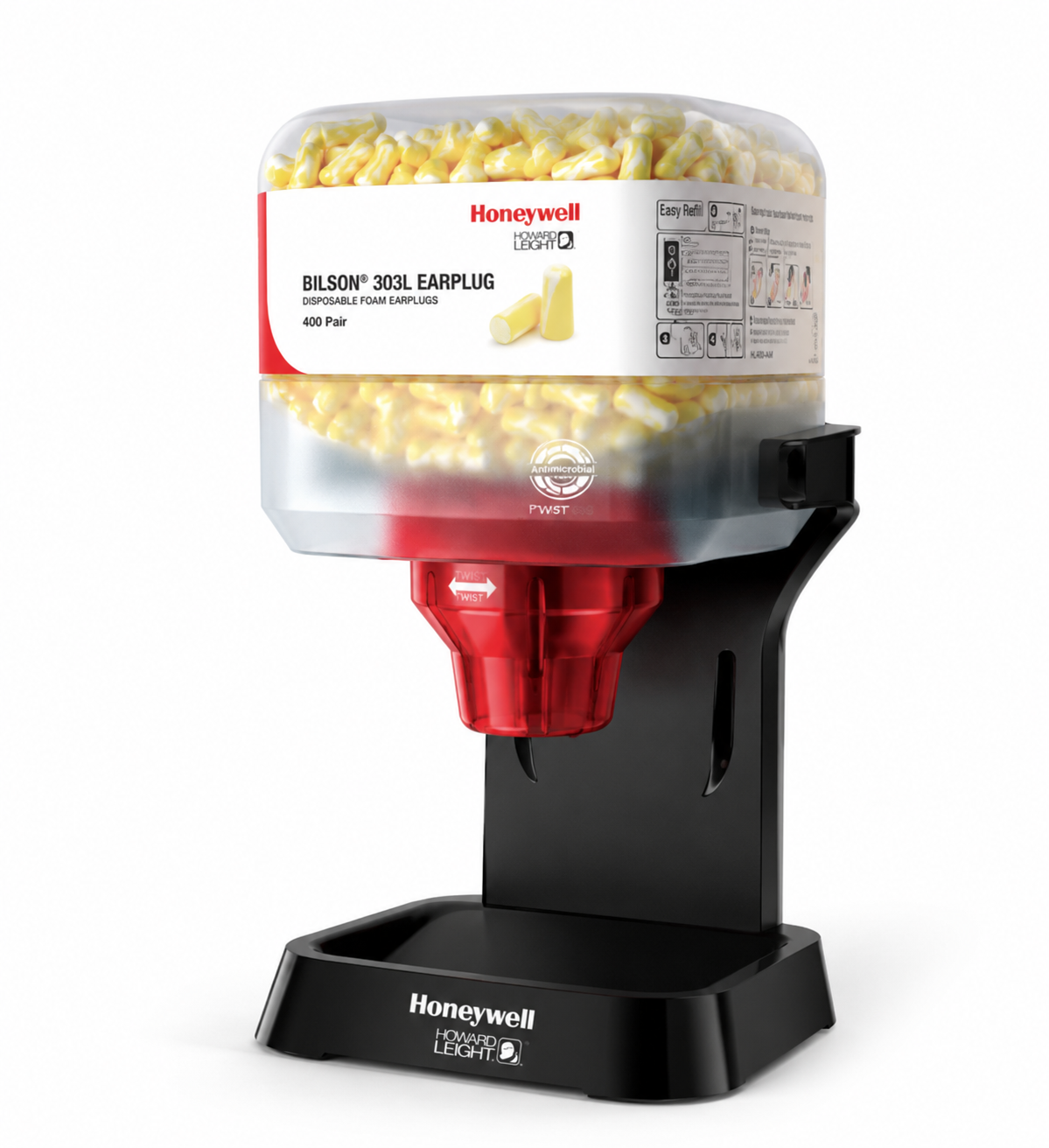 Dispenser antimicrobian pentru dopuri de urechi Honeywell HL400-AM cu rezerva antifoane interne snr 33 bilson 303L disponibil la Bunzl România