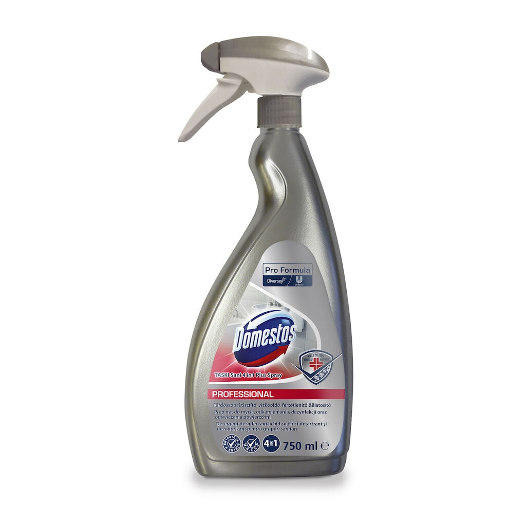 Domestos Professional TASKI Sani 4 in 1 Plus Spray - Detergent dezinfectant lichid cu efect detartrant 750ml
