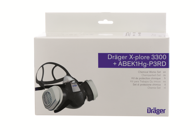 Semimască X-Plore 3300 marimea M + 2 filtre ABEK1HgP3