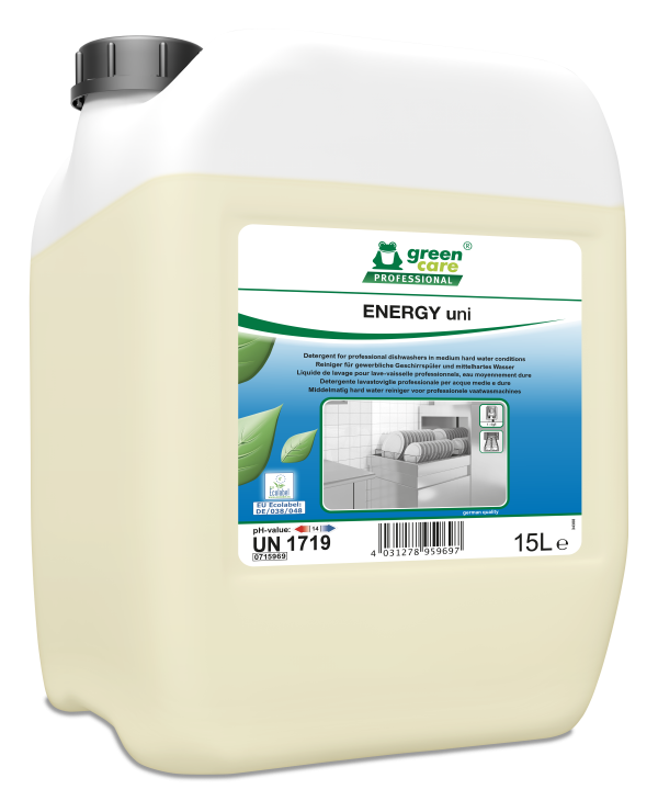 ENERGY uni - Detergent pentru mașini de spălat vase industriale și apă cu duritate medie 10L