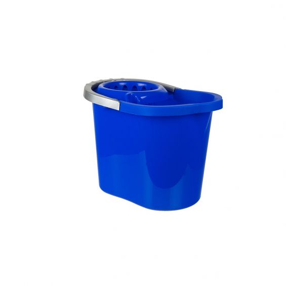 Găleată ovală, 13 litri, cu storcător și mâner plastic, albastră