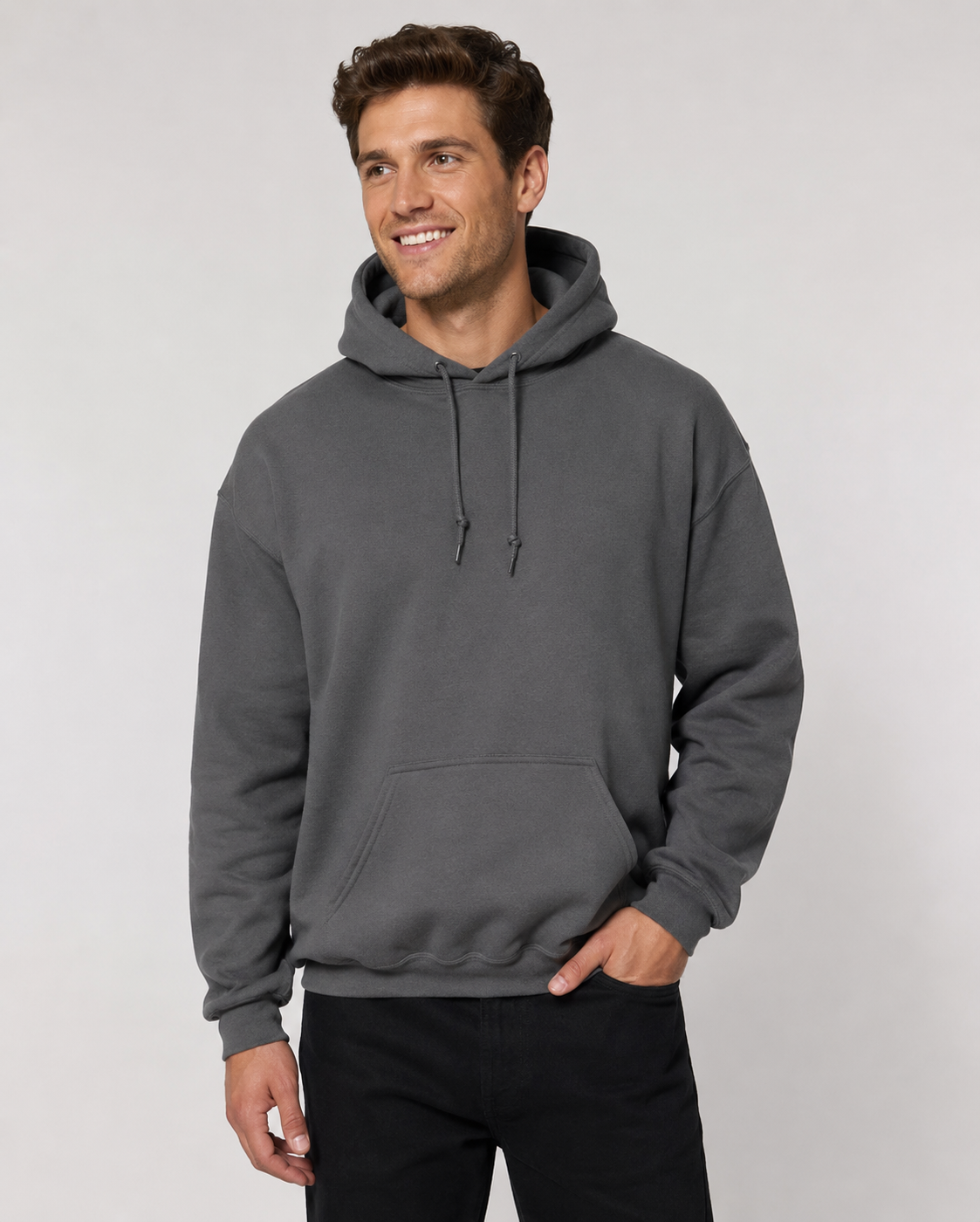 Hanorac Gildan GI18500 HEAVY BLEND Unisex gri carbune