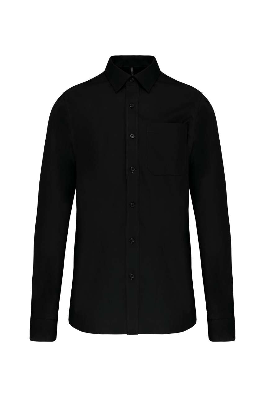 Cămașă Kariban KA541 Poplin Bărbați Negru