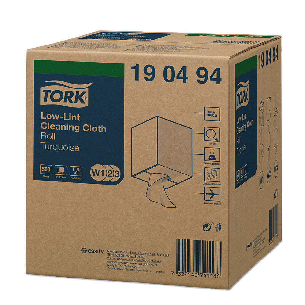 Lavetă pentru curățare Tork Low-Lint, 500 porții/rolă, 180m