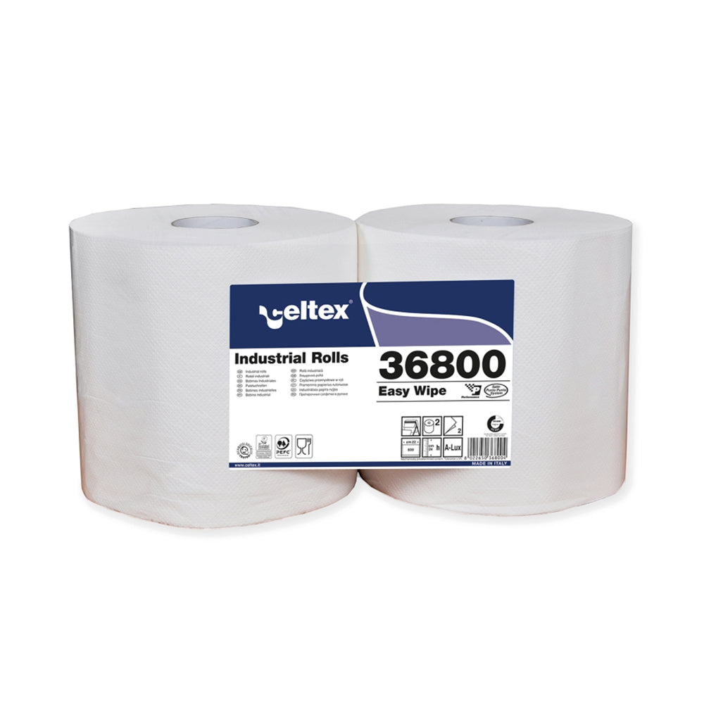 Lavete industriale albe, 100% celuloză pură, 800 porții/rolă, 176 m