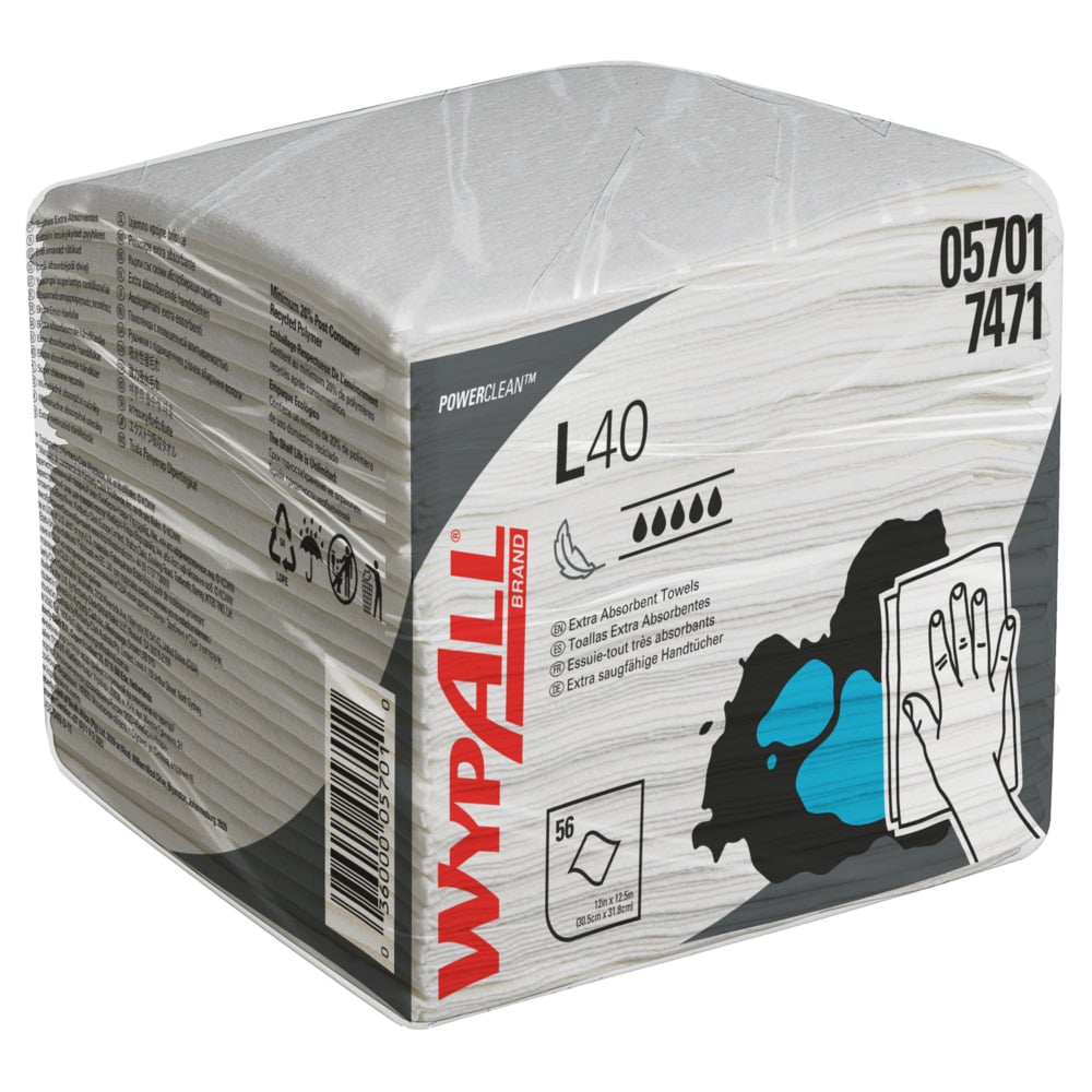 Lavete industriale Kimberly-Clark WypAll L40 Extra absorbente 7471, 56 bucăți/pachet