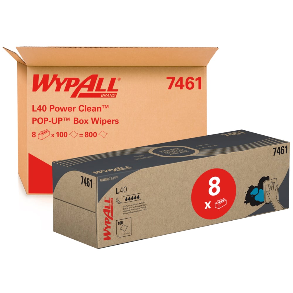 Lavete industriale Kimberly-Clark WypAll L40 Power Clean 7461, 100 șervețele/cutie