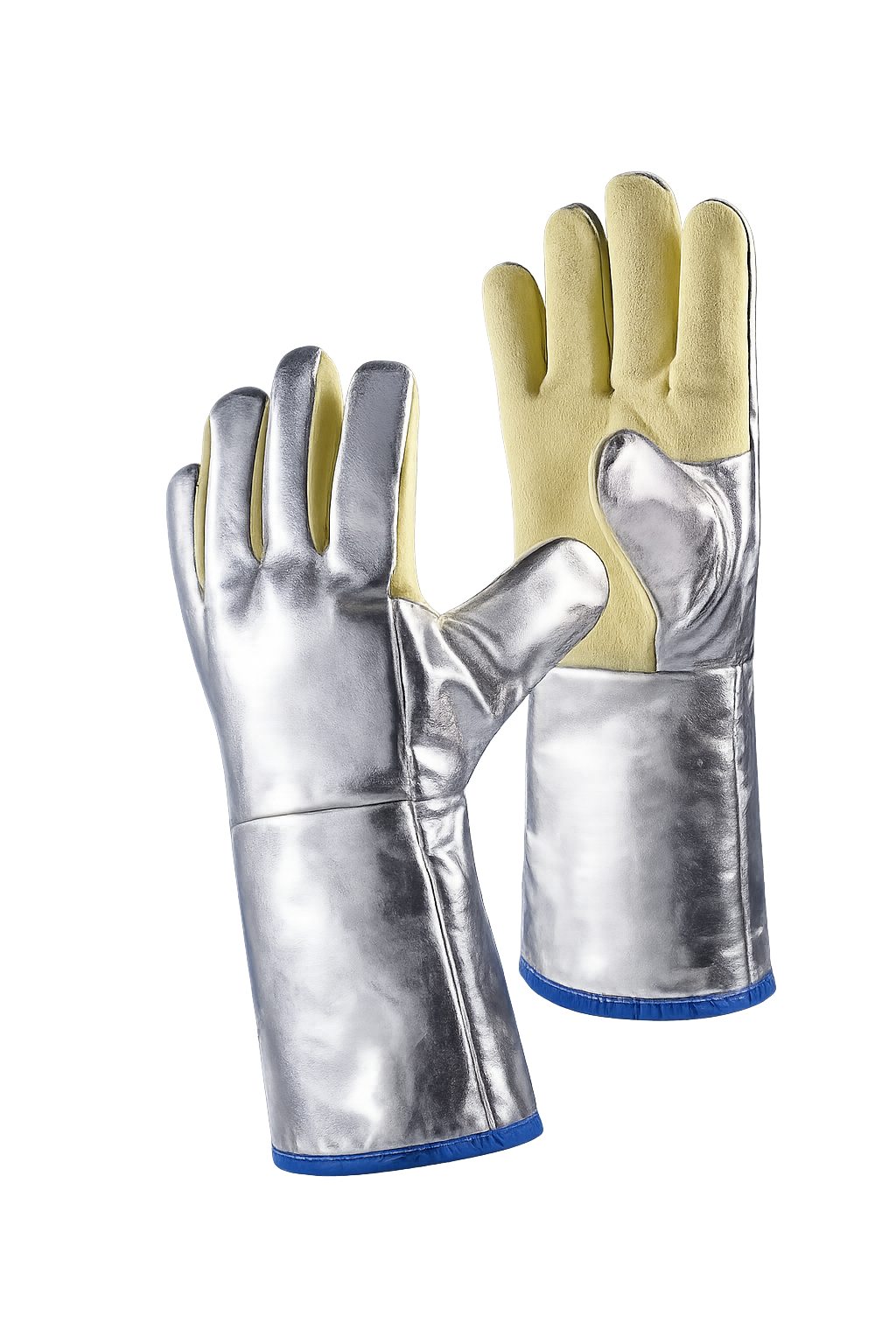 Manusi termoizolante aluminizate cu 5 degete si izolatie PV pentru protectie impotriva caldurii radiante si de contact.