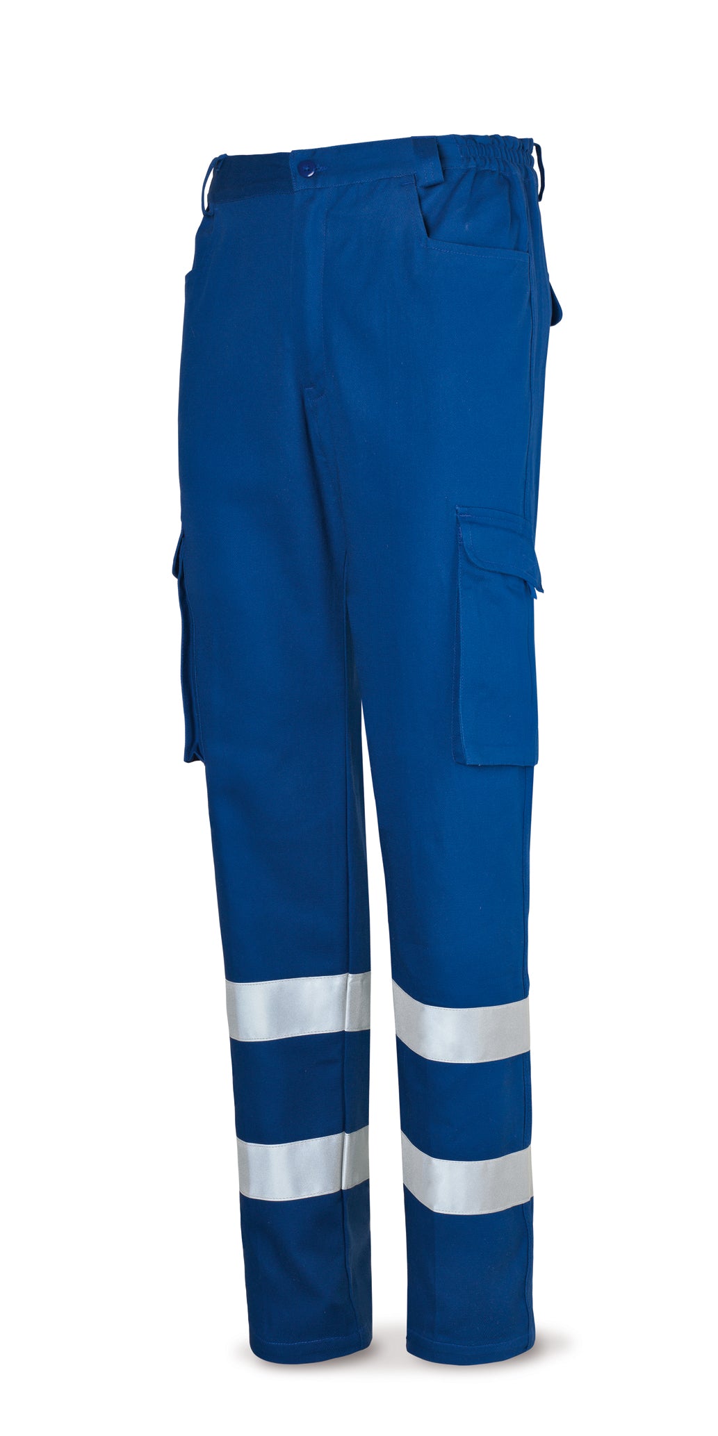 Pantaloni de lucru cu benzi reflectorizante Marca Topline albastru
