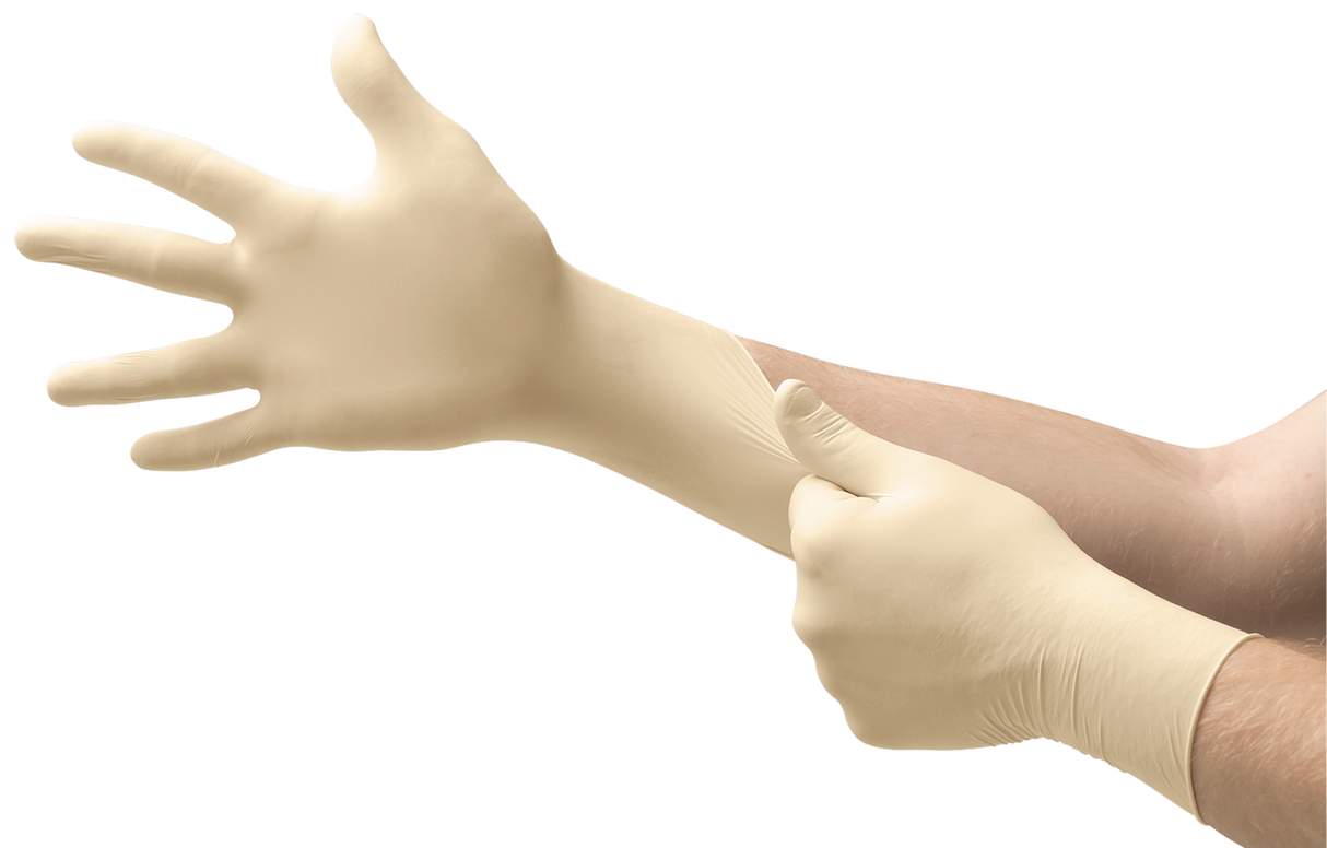 Mănuși de unică folosință Ansell MICROFLEX 63-864, Albe