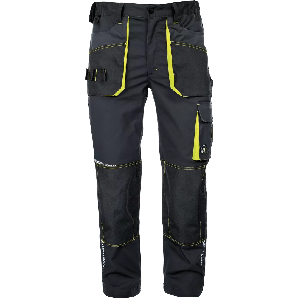 Pantaloni de lucru Cerva Emerton Stretch Negru Galben disponibili la Bunzl România